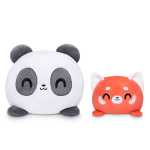 Teeturtle The Original Reversible Panda Plushie Big Panda Red Panda Cute Sensory Fidget Stuffed Animals That Show Your M