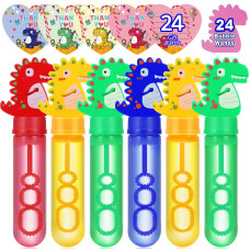 24Pcs Dinosaur Bubble Wands Dinosaur Birthday Party Favors Bubbles For Kids Outdoor Toys Goodie Bags Filler Bubble Blowing T