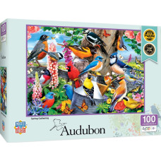 Masterpieces 100 Piece Jigsaw Puzzle For Kids Audubon Spring Gathering14X19