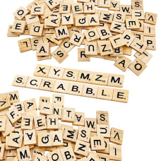 Xysmzm 400 Pcs Scrabble Letters Wood Scrabble Tiles For Crafts