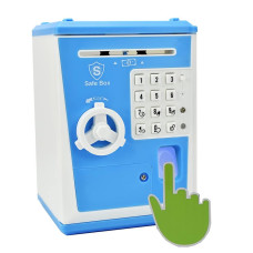 Litpggy Kids Safe Bank With Fingerprint Password Talking Atm Piggy Bank For Real Money Toy Gift For 514 Years Old Boys Girls B