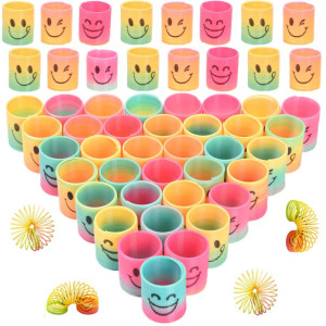 Neew 36 Pack Coil Spring Toy Mini Springs Rainbow Magic Fidget Toys For Party Favors Carnival Prize Goodie Bag Filler Stocki