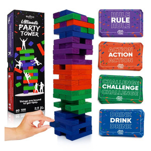 Swooc Ultimate Party Tower 100 Original Commands 60 Blocks 1000S Of Hilarious Rule Combinations A Tipsy Spin On Fun Cl