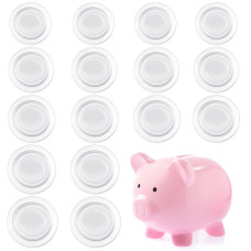 Boao 20 Pieces Piggy Bank Stopper Replacement Piggy Bank Plugs Bulk Rubber Saving Box Stopper5 Sizes Clear