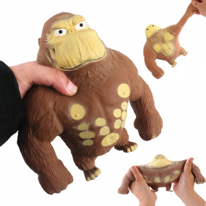 Yjhwlf Stretchy Gluesand Filled Rubber Gorilla Latex Gorilla Soft Decompression Doll Toy Squishy Monkey Toy Animal Highelast