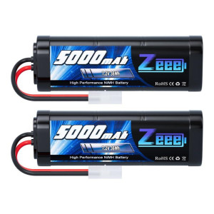 Zeee 72V 5000Mah Nimh Battery With Tamiya Plug 6Cell Rechargeable Battery Pack High Power For Rc Car Truck Truggy Buggy Associ