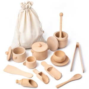 Busy Edition 13Piece Wooden Sensory Bin Tools For Toddlers Montessori Toys Matching Sensory Bins For Toddlers 13 Sensory Tab