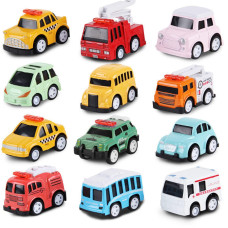 Zrccox Toddler Cars Toys For Kids Ages 35 Boys And Girls 12Pack Pull Back Cars Diecast Alloy Toy Cars Vehicle Set Christmas