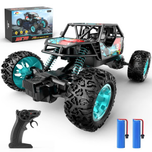 Deerc De70 Remote Control Truck Wmetal Shell 60 Mins 24G 122 Rc Cars Crawler For Boys Monster Trucks Toy Vehicle Car Gi