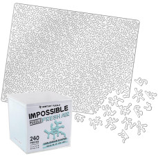 Impossible Fresh Air Unique Jigsaw Puzzle Blue Transparent Acrylic 240 Pieces Nonrepeat Shape Difficult Puzzle For Adults