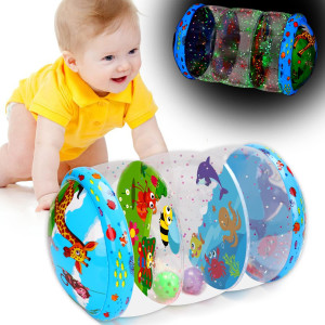 Crawling Walking Baby Toys 612 Months Glowing Jumbo Inflatable Rolling Infant Toy 8 9 1218 Month Old Tummy Time Sensory Deve