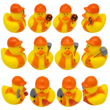 Cool Rubber Ducks 2 Standard Size 12 Pack Cute Duck Bath Tub Pool Toys Construction Rubber Ducks