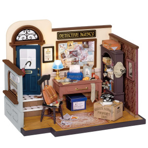 Robotime Diy Miniature House Kit 120 Scale Dollhouse Room Kit With Led Light Mini House Kit With Furniture Best Birthday Gi