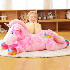 Earthsound Giant Unicorn Stuffed Animal Plush Toy 43 Large Jumbo Cute Soft Toys Big Size Huge Fluffy Plushy Oversized Fat Plus