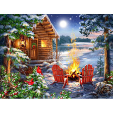 Springbok Christmas Cabin 500 Piece Jigsaw Puzzle For Adults Or Children Designed For Holiday Fun Made In The Usa With Precisio