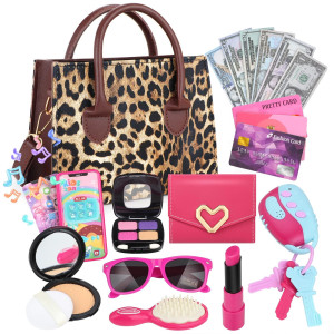 Play Toddler Girls Purse Toddler Girl Toys Age 35 45 68 Kids Toys Purse Set Pretend Makeup Kit Phone Princess Pretend Pla