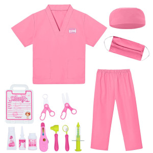 Giaford Doctor Scrubs For Kids Doctor Costume Toddler Dress Up Set For Boys And Girls