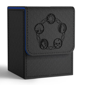 Zlca Card Deck Box For Mtg Card Storage Box Fits 100 Single Sleeved Cards Pu Leather Strong Magnet Card Deck Case For Magic C