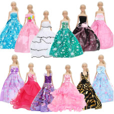 Sotogo 12 Sets Doll Clothes For 115 Inch Girl Doll Handmade Doll Outfits Fashion Doll Dresses Party Wedding Dresses Doll Gowns