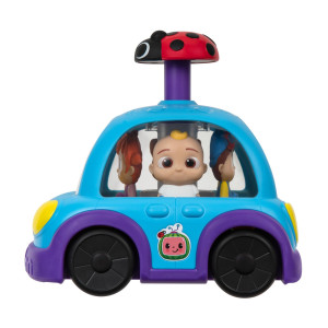 Cocomelon Push ‘N Sing Family Car - Interactive Musical Light-Up Car - Fan Favorite Characters And Song Clips - Toys For Toddlers And Preschoolers