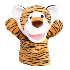 Lemaloya Stuffed Toys Tiger Hand Puppets For Kids With Movable Mouth 11 Tiger Hand Puppet