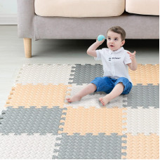 Tamiplay Foam Floor Mats For Kids 12 X 12 Inch 16 Tiles 04 Thickness Foam Play Mat Nontoxic Square Interlocking Floor Mats