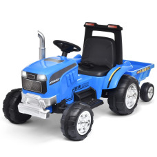 Joywhale 12V Kids Ride On Tractor With Trailer Battery Powered Motorized Electric Car For Kids Ages 36 With Detachable Trailer