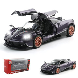 Diecast Toy Car Collectible Pagani Huayra Dinastia Sports Car Model 132 Scale Zinc Alloy Simulation Casting Pull Back Vehicles