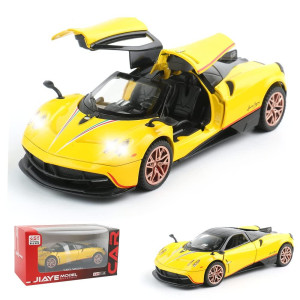 Diecast Toy Car Collectible Pagani Huayra Dinastia Sports Car Model 132 Scale Zinc Alloy Simulation Casting Pull Back Vehicles