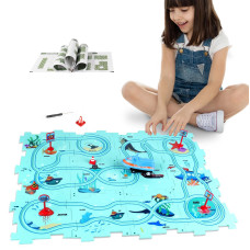 New Plastic Puzzles For Kids Ages 35 With A Cute Vehicle Toddler Puzzle Track Play Set Gift Critical Thinking Educational Toy