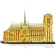 Piececool 3D Puzzles For Adults Ultra Big Scale Notre Dame De Paris Church French Cathedral Architecture Metal Model Building K