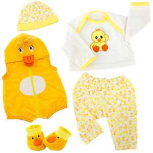 Reborn Baby Doll Clothes Outfit Accessories For 2024 Inch Realistic Newborn Toy Dolls 5 Piece Set