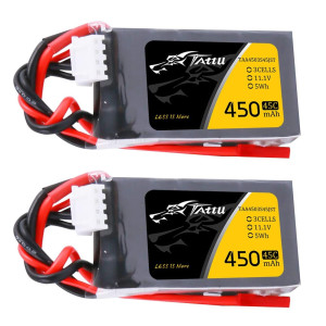 Tattu 111V 450Mah 3S Lipo Battery Pack 45C With Jst Plug2 Pcs