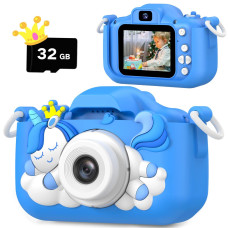 Upgrade Kids Camera Christmas Birthday Gifts For Girls Boys Age 312 1080P Hd Selfie Digital Video Camera For Toddlers Cute P