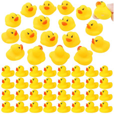 Gadiedie Rubber Duck 50 Pack Mini Rubber Ducky Float Ducks Baby Bath Toy Great For Jeep Ducking Shower Birthday Party Carniv