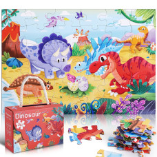 Yogeon Puzzles For Kids Ages 48 35 36 Piece Dinosaur Puzzles For Toddler 46 Floor Puzzle Age 57 Children Learning Preschool