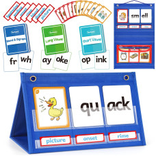 Torlam Blends Digraphs Pocket Chart Onset Rime Phonics Games Sight Word Flash Cards Educational Spelling Reading Learning Bl