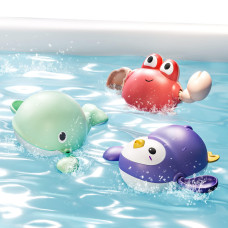 Tumama Baby Bath Toy Floating Windup Bathtub Whale Crab Penguin Toys Shower Water Toy For Toddlers Kids Boys Grils 3 Pack