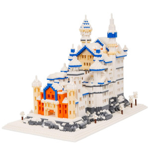 Geniteen Building Block Set Famous World Architecture Model Micro Building Blocks Neuschwanstein Castle Creative Building Block