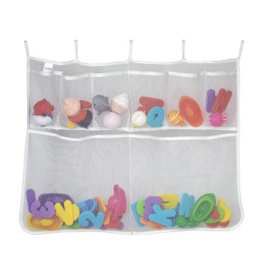 Lillys Love Bath Toy Storage Extra Large 20 X 32 Inch Bathtub Toy Holder 5 Locking Hooks Quick Dry Easy For Kids To Put