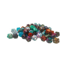 Assorted Mini Dice No 2 With Numbers D20 10Mm 38In Pack Of 50 Chessex