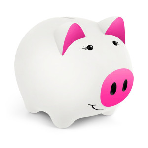 Laebuild Girl Piggy Bank For Kids White Piggy Bank Plastic Boy Pig Shape Money Bank Toddlers Unbreakable Kids Banks For Bills