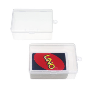 3Pcs High Transparent Uno Card Case Box Deck Holder Designed For 112Pcs Classic Mattel Uno Card Game Playing Card Case Storage G