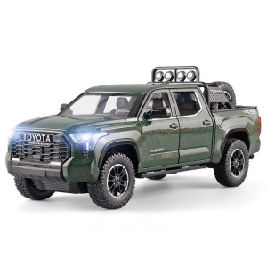 Oanmyjjo Toy Trucks For Boys 124 Tundra Diecast Metal Model Toy Pickup Truck Pull Back Car Model With Light And Sound Toy Truck