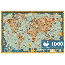 Puzzles For Adults 1000 Pieces Momibook Jigsaw Puzzles Of World Map Painting Image 75X50Cm295X197 Toys Game Puzzle