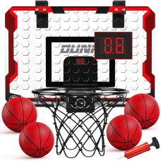 Temi Basketball Hoop Indoor Mini Basketball Hoop With 4 Balls Electronic Scoreboard Over The Door Basketball Hoop Basketbal