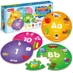 Synarry Number And Alphabet Puzzles For Kids Ages 46 Alphabet Learning Toys For Kids Ages 35 Abc Puzzles Preschool Learning