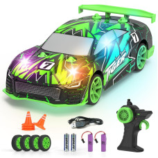 Flynova Remote Control Car Drift Car Toys For Boys 57 14Kmh High Speed Racing Vehicle With Body Lights 24Ghz Rc Toys For Girl