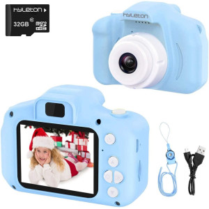 Hyleton Kids Camera Toys For 38 Year Old Boys Girls Children Video Toddler Camera With 32G Sd Card Christmas Birthday Festival