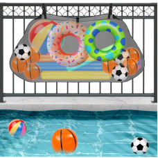 Pool Float Toy Storage Mesh Bag Swimming Pool Float Storage Organizer Fence Net Holder For Pool Inflatable Balls Toys Floats R